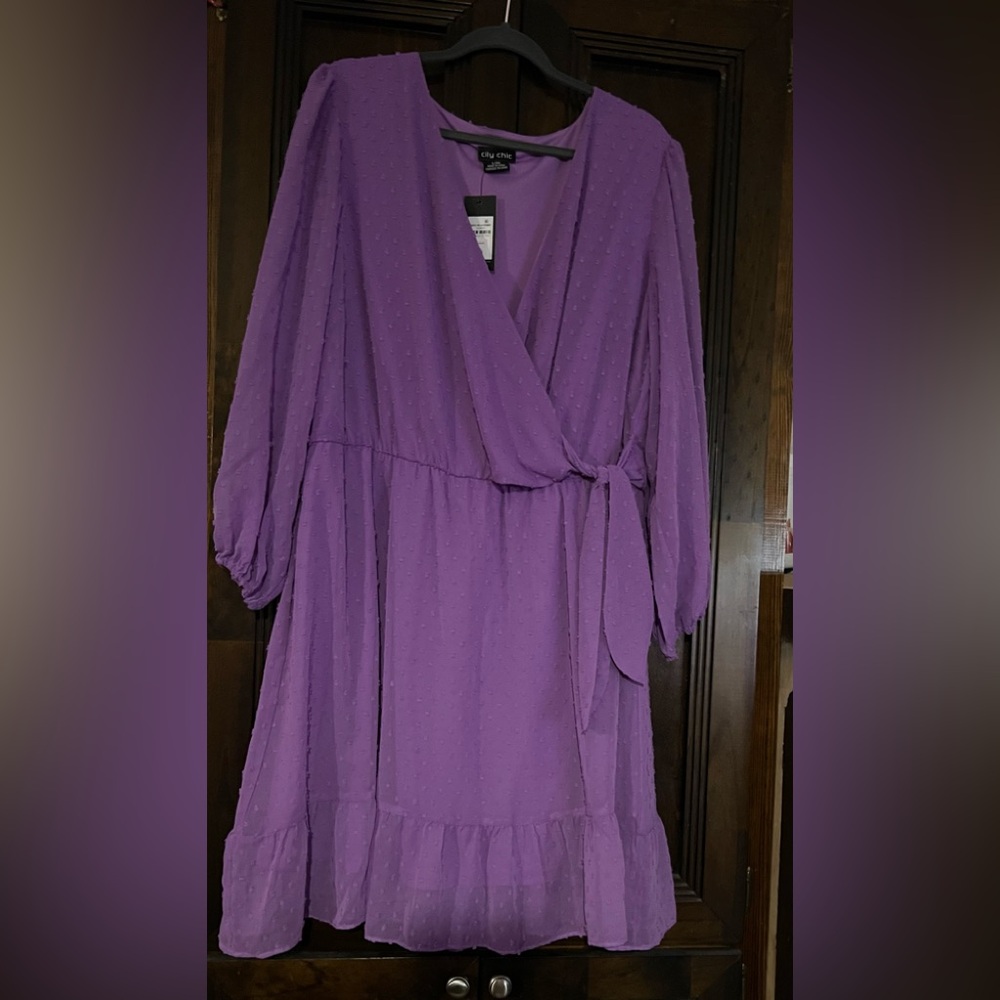 Wild Dobby Faux Wrap Dress NWT size L